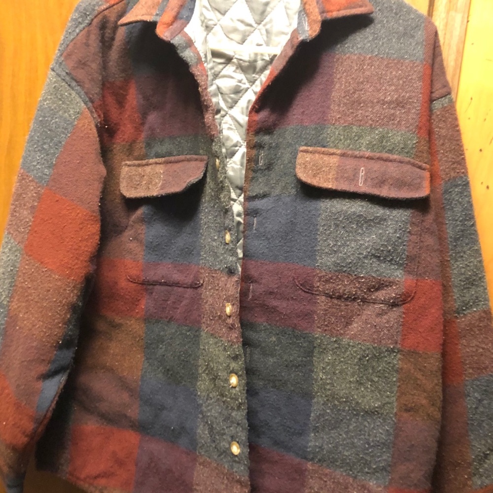 Men’s fleece insulated flannel jacket